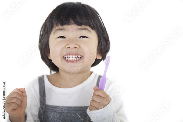 Obraz 歯磨きをする女の子