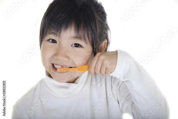 Obraz 歯磨きをする女の子