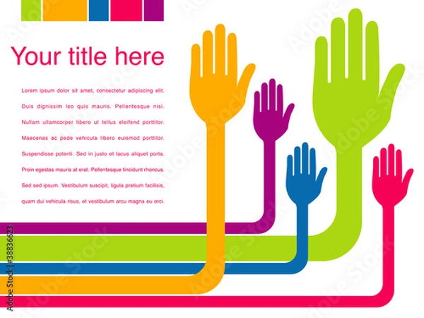 Fototapeta Hand design with copy space vector.