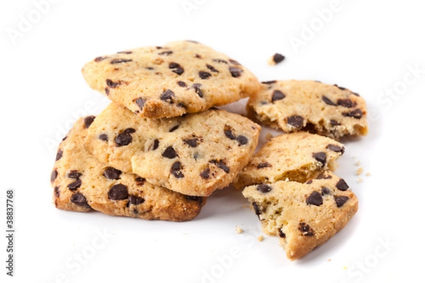 Fototapeta Cereal biscuits with chocolate