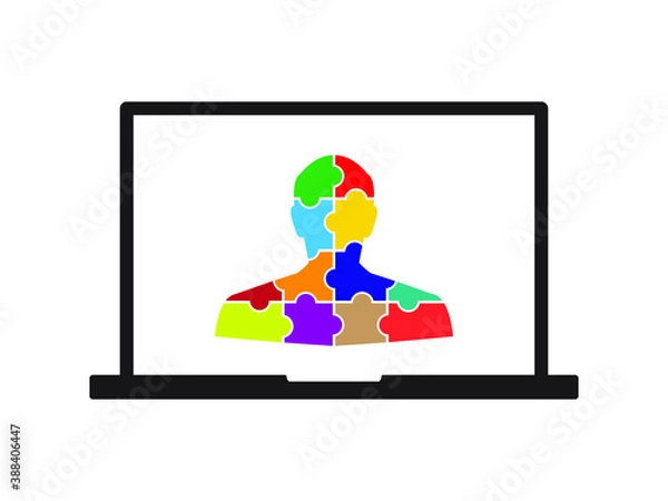 Obraz person business communication computer illustration