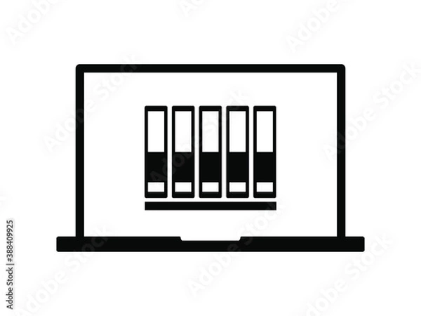 Fototapeta document folders in computer