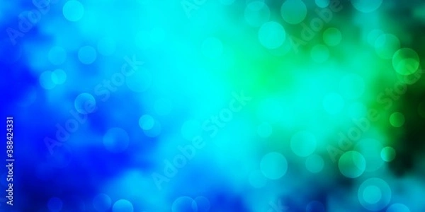 Fototapeta Light Blue, Green vector texture with circles.