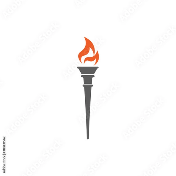 Fototapeta Torch  Logo Template vector symbol