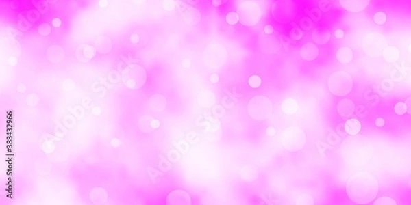 Fototapeta Light Purple vector background with circles.
