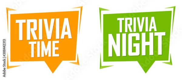 Obraz Trivia banners design template, vector illustration