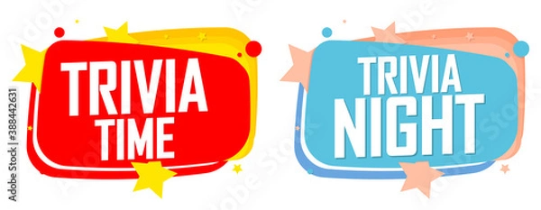 Obraz Trivia banners design template, vector illustration