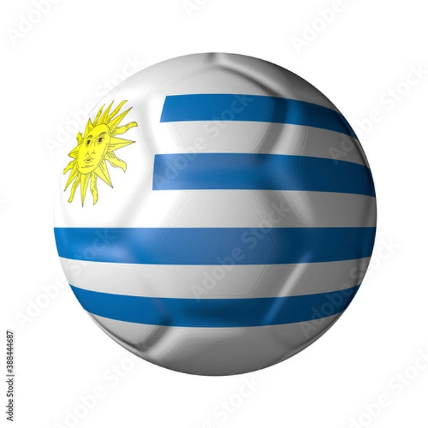 Fototapeta ウルグアイのサッカーボール型国旗