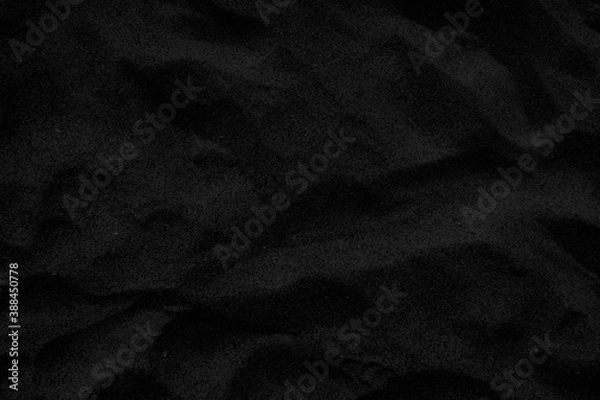 Obraz Top view Black sand texture background. Black Friday background concept.