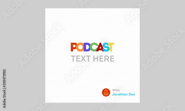 Obraz Podcast Cover Art - vector 2000x2000 pixel