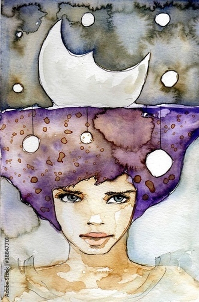 Obraz księżycowa panna