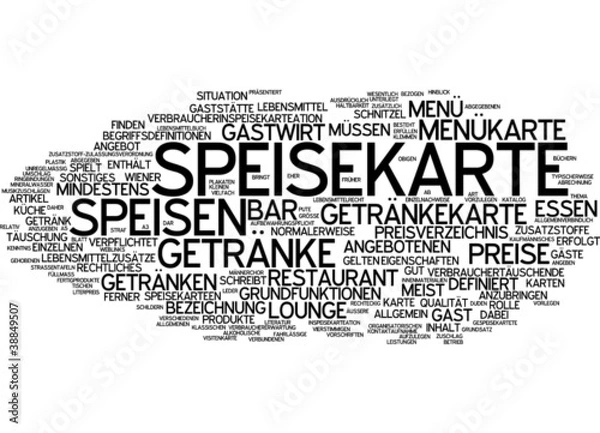 Fototapeta Speisekarte