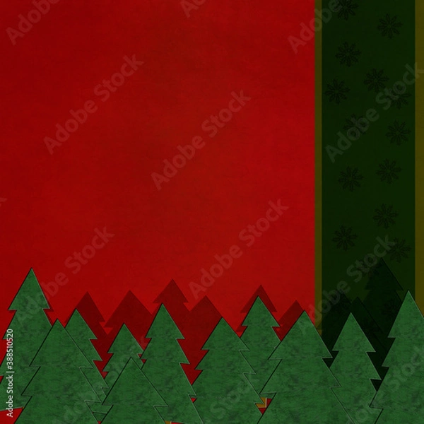 Fototapeta Red Christmas and New Year background