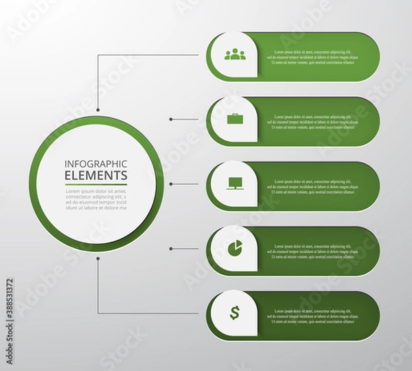 Fototapeta Step by step infographic.
