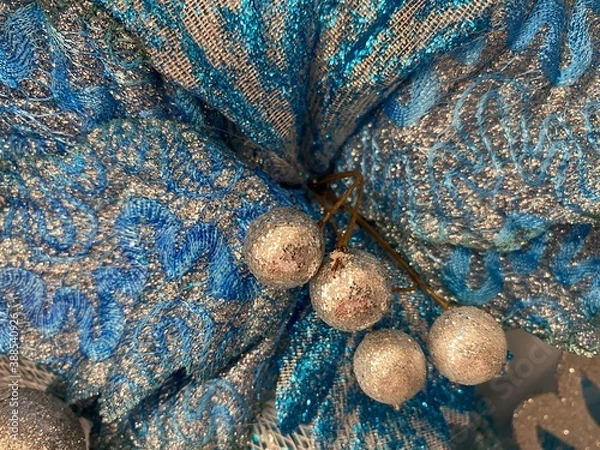 Obraz Blue Sparkly Decoration Background