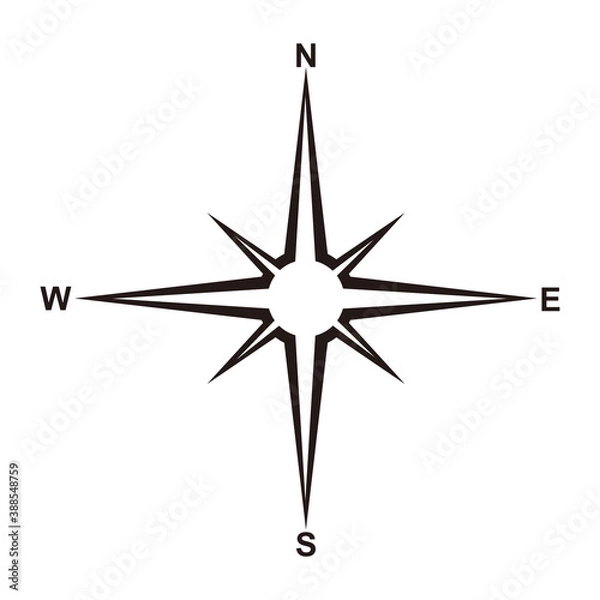 Obraz Compass vector icon. Navigation and orientation