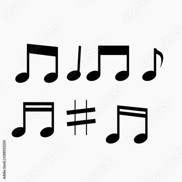 Obraz vector music note icon