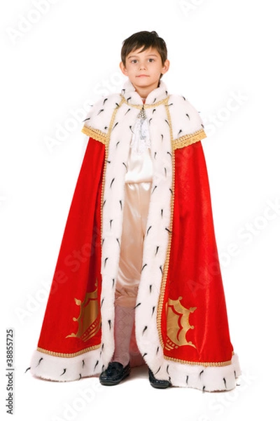 Obraz Boy dressed as a king. Isolated