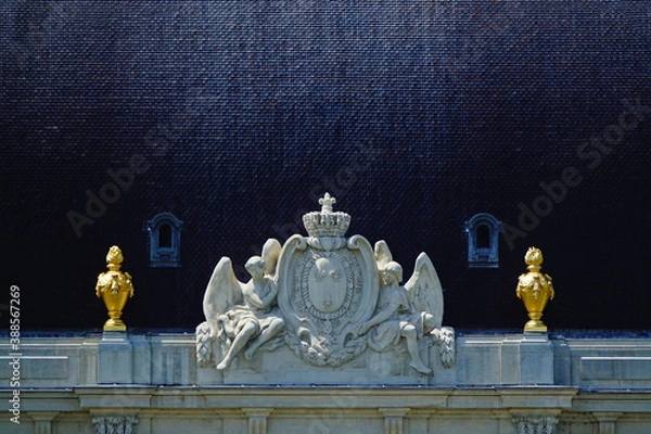 Obraz Détails sur les toits de l'hôtel Dieu à Lyon