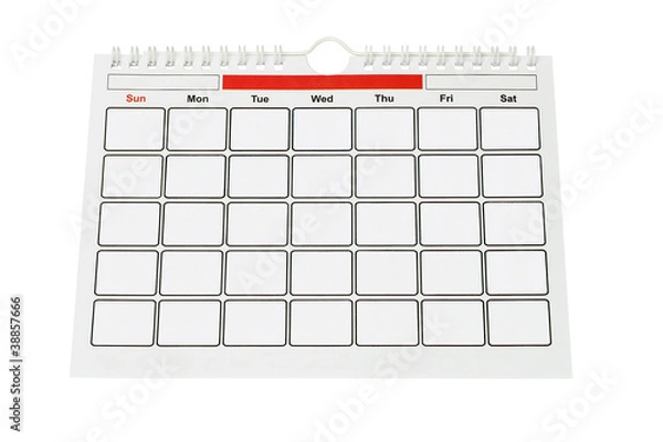 Obraz Blank Calendar Page