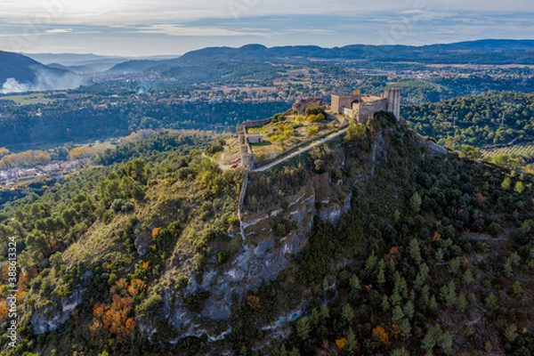 Fototapeta Castle located in the Pobla de Claramunt, Catalonia Spain
