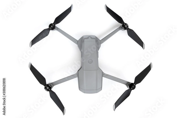 Obraz Gray mini drone on a white background
