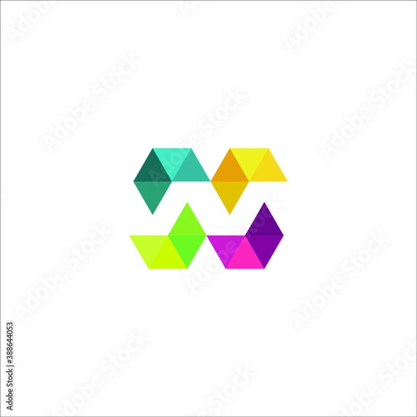 Fototapeta logo n icon vector templet