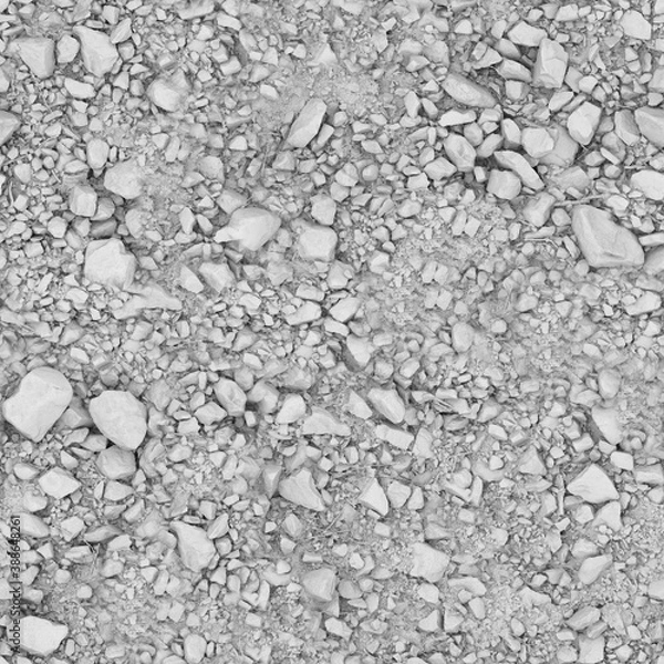 Fototapeta 8K rock ground roughness texture, height map or specular for Imperfection map for 3d materials, Black and white texture