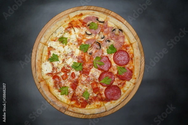 Obraz pizza with salami