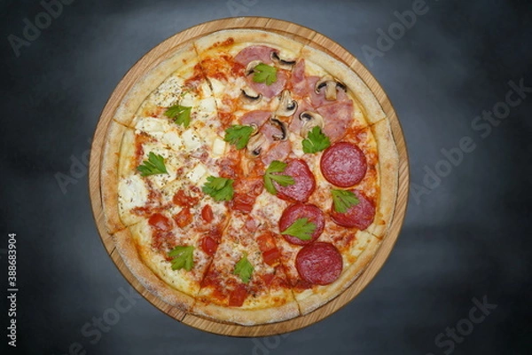 Obraz pizza with salami