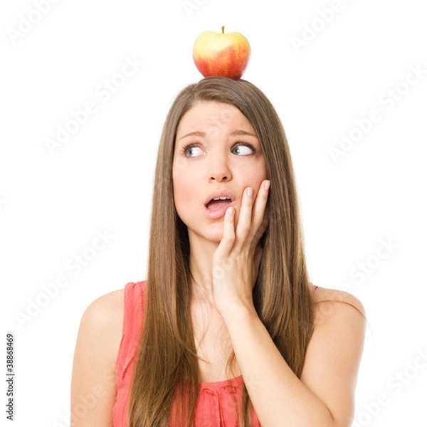 Obraz Girl with apple