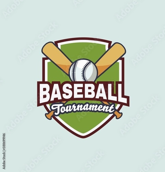 Obraz baseball logo badge vector portal