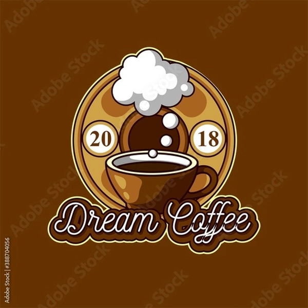 Obraz Dream Coffee Shop Logo
