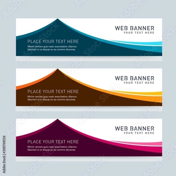 Obraz Elegant Colored Header Set