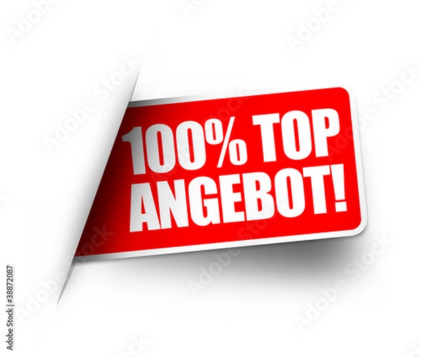 Obraz 100% Top Angebot! Button, icon