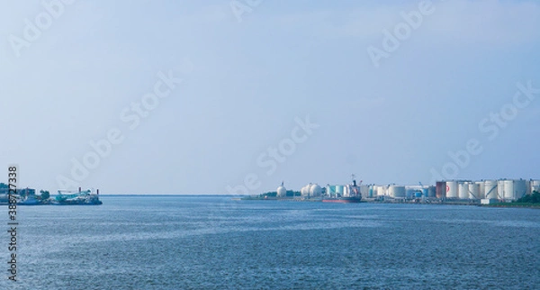 Fototapeta 港と工場