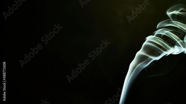 Fototapeta Smoke isolated on dark background. low light