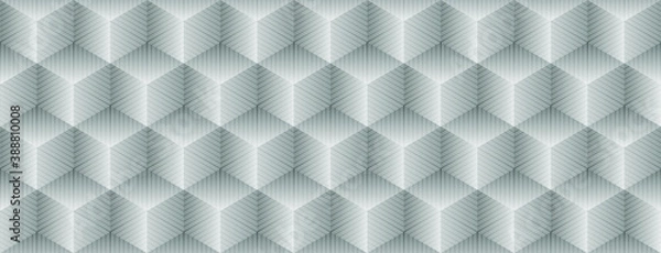 Obraz Abstract geometric background, vector illustration. hexagon lines pattern for banner or cover. Honeycomb cube shapes mosaic