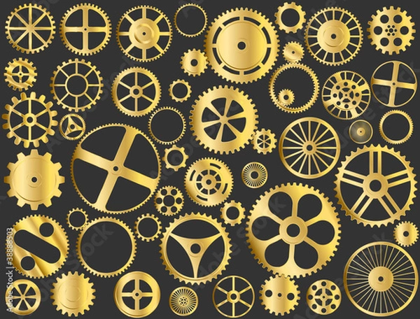 Obraz Gold gears
