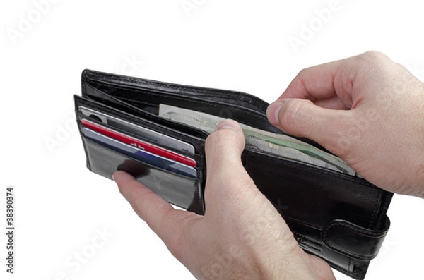 Obraz wallet with money