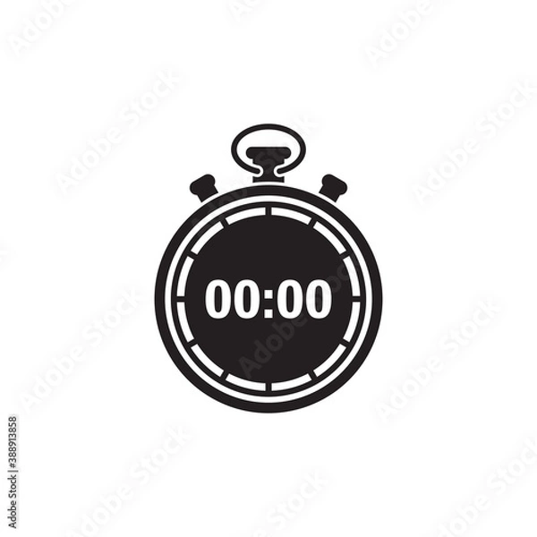Fototapeta Stopwatch icon design template vector isolated illustration