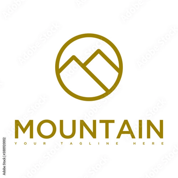 Obraz two mountain in a circle logo