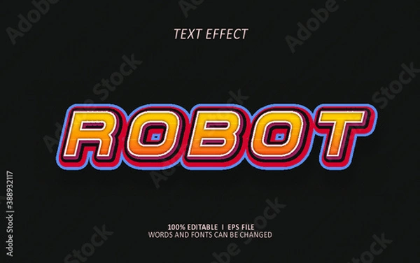 Obraz text effects editable
