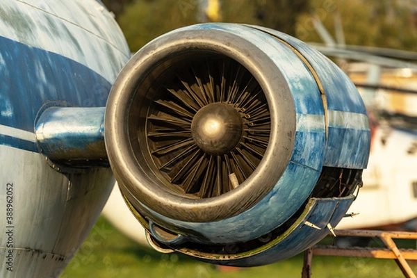 Obraz Old jet aircraft engine