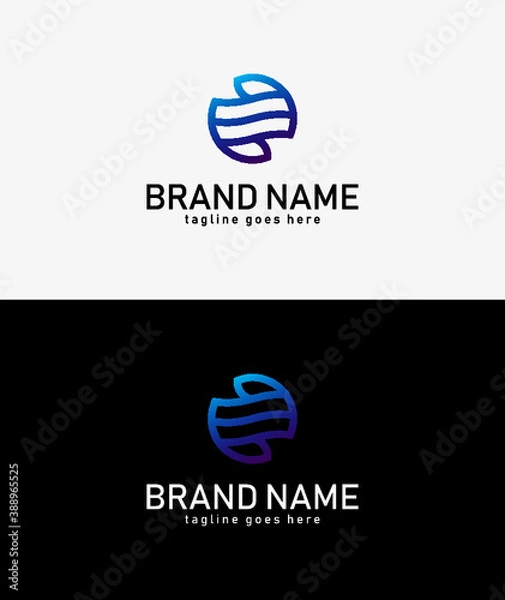 Fototapeta abstract logo icon for brand. fully vector1