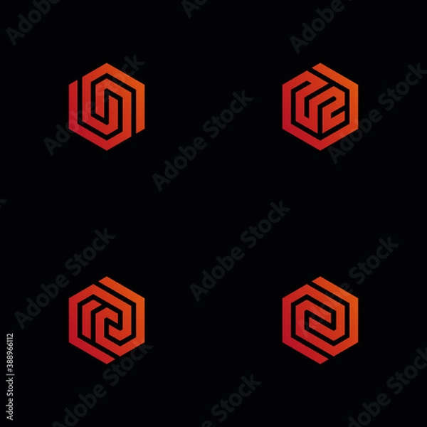 Fototapeta Modern abstract vector logo or element design. Best for identity and logotypes