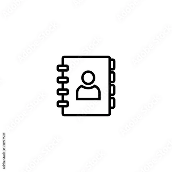 Fototapeta Address book icon vector, Address book symbol