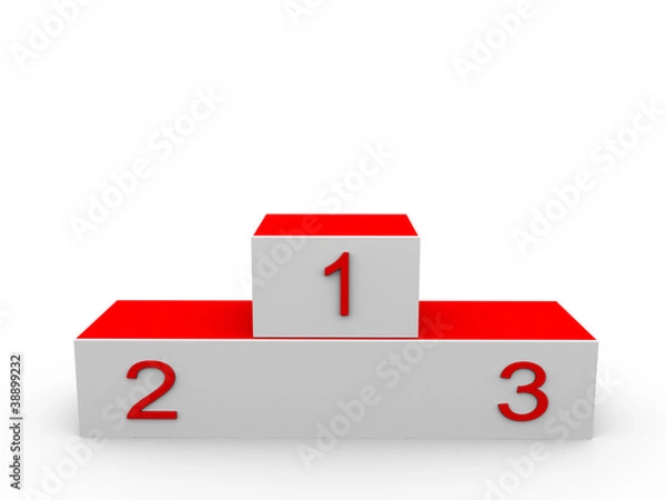 Fototapeta 3D rendered isolated podium