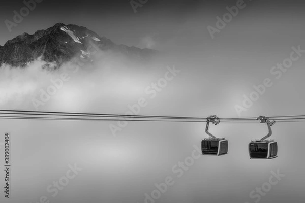Fototapeta Two cable car