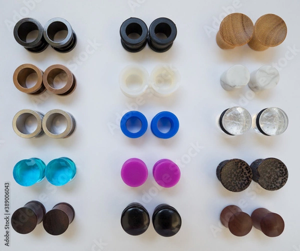 Fototapeta 
different ear plugs from different materials